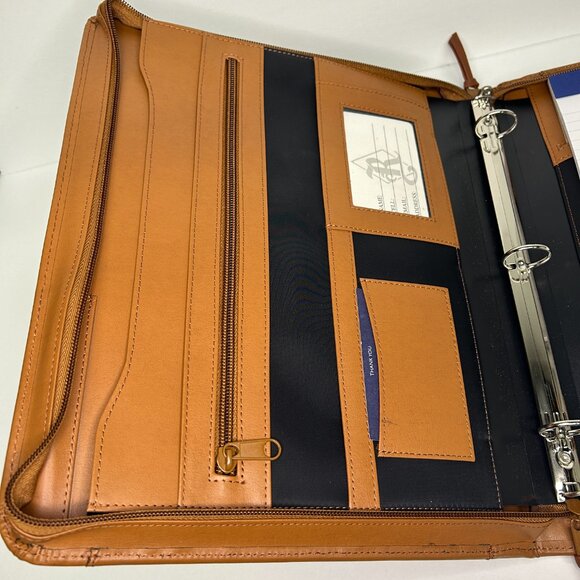 Royce Leather Writing Portfolio Binder Bonded Leather Tan - Picture 8 of 16